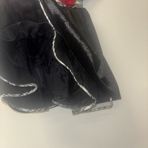 Black Fairy Pageant Dress Girl Sz 3 Sequin Back Zip Velvet Layered Tulle Lined - Picture 4 of 7